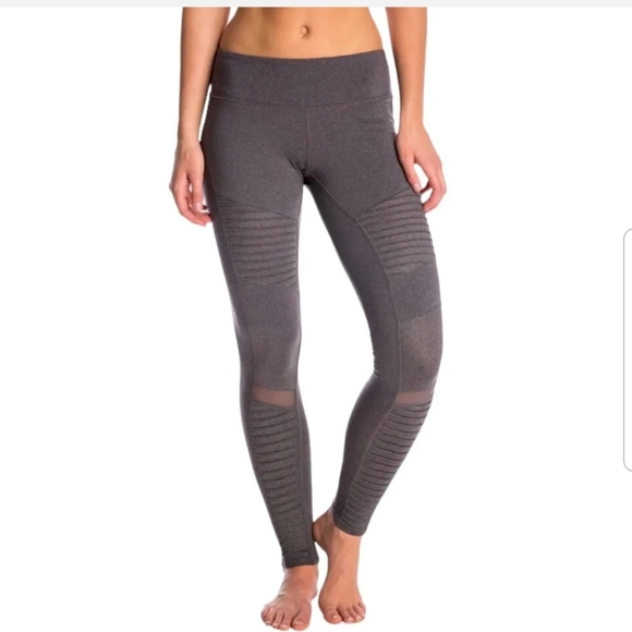 Alo Yoga High-Waist Moto Legging Gray Size Medium M athleisure - Picture 1 of 7